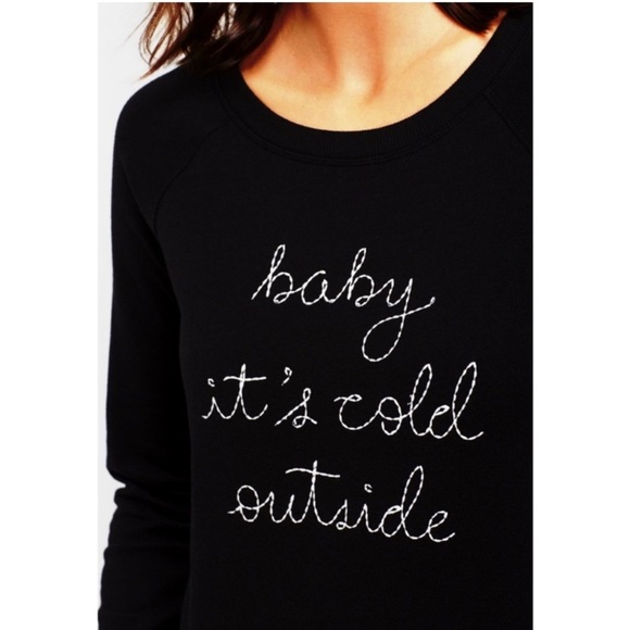MAURICES Baby It’s Cold Outside Black Sweatshirt - Picture 2 of 5